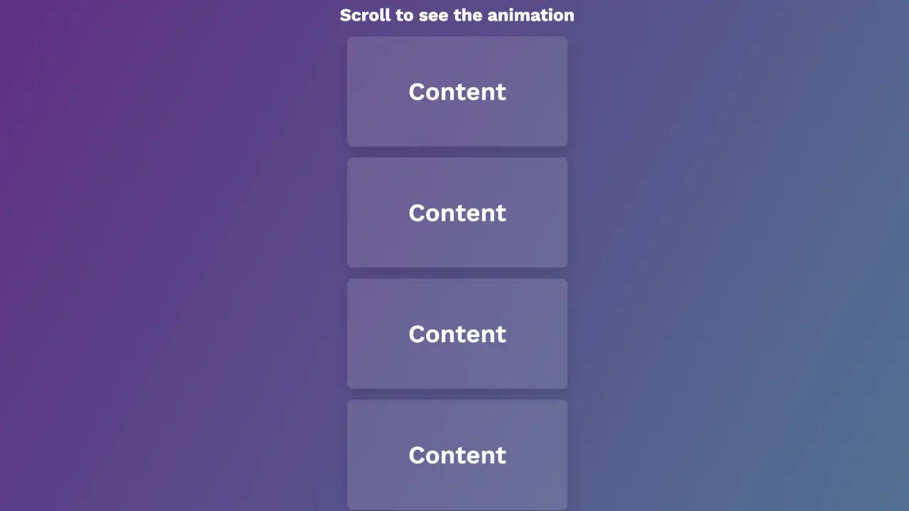 Scroll Animation